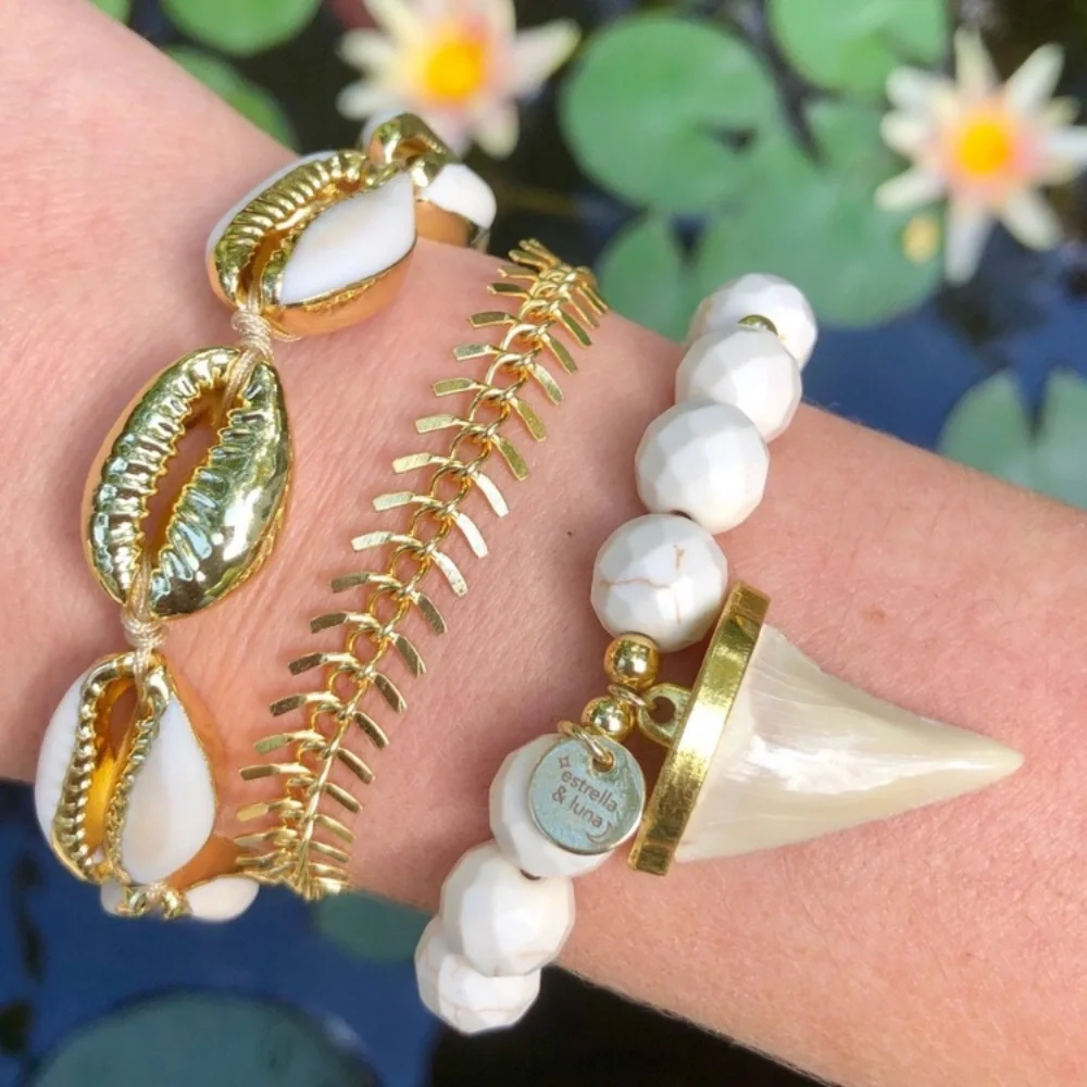 Gold Cowrie Shell Bracelet